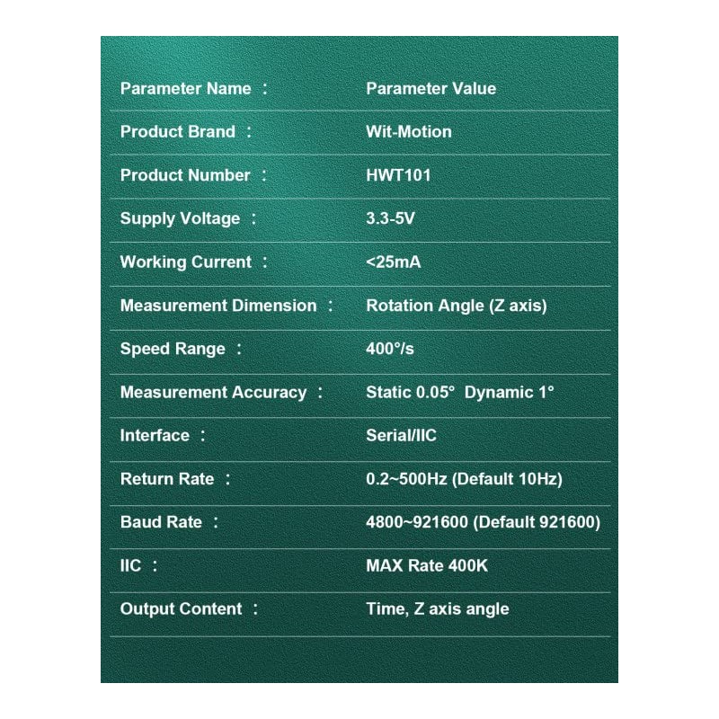 【HWT101 Military-Grade Crystal Inclinometer】MEMS Tilt Angle Sensor Module, Built-in Highly-Integrated