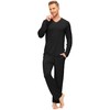 JINSHI Men's Pyjamas Set Lounge Wear Pants Bottom Long Sleeve