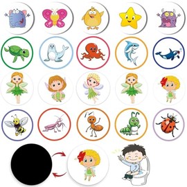 DAWRIS Pack of 20 Potty Training Stickers Potty Training Stickers Car Animal Colour Changing Potty for Boys and Girls Toilet Target Potty Stickers Training Stickers
