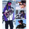 LECAGE Frameless Flip-Up Ski Goggles, Anti Fog Snow Goggles with