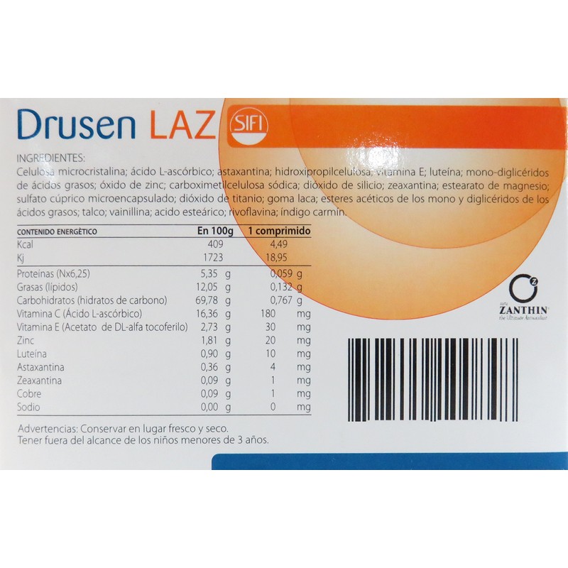 Drusen Laz Suplemento Alimenticio Cpr C30, Pack of 1