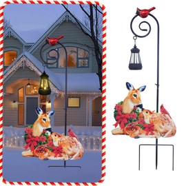 Guangxie Deer Garden Metal Stake with Solar Light, Outdoor Solar lamp Decoration, Deer Lantern for Outdoor Garden Lawn Patio
