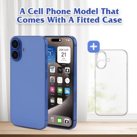 Dummy Fake Phone Model, Looks Like The Real Phone Compatible with Phone 16, for Cell Phone Store Display or Send a Toy Phone 16 for Kids (Blue Rainbow Front)