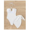 SOLY HUX Women's One Piece Swimsuit Criss Cross Halter Cut