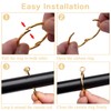 Openable Curtain Rings with Eyelet,24PCS Curtain Rings,Drapes Rings 76mm Interior