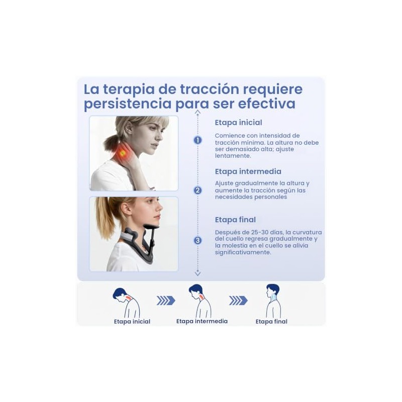 Corrector de postura para alineación de cuello y columna cervical,