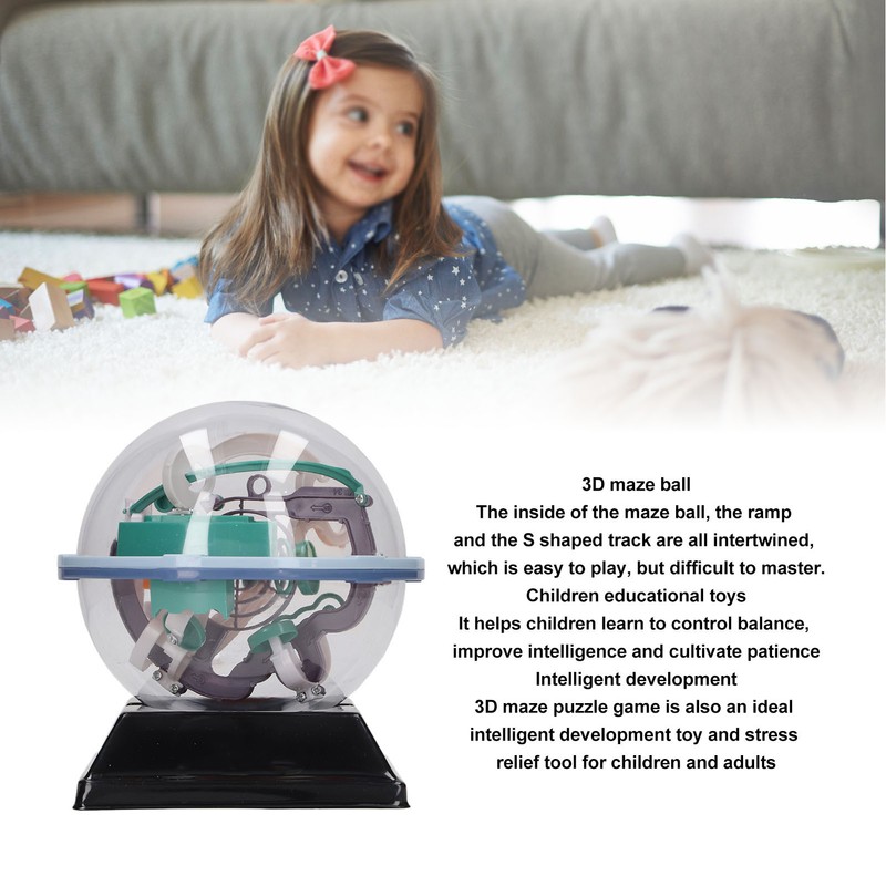 3D Labyrinth Ball Educational Improve Intellect Build Up Patience Plastic