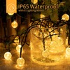 Brightown Solar String Lights Outdoor 60 LED 36FT Crystal Globe
