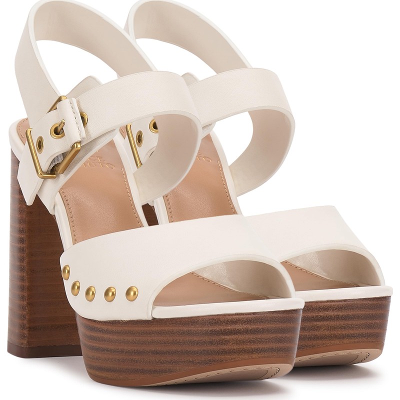 Vince Camuto Women's Pazton Platform Sandal, Coconut Cream, 8