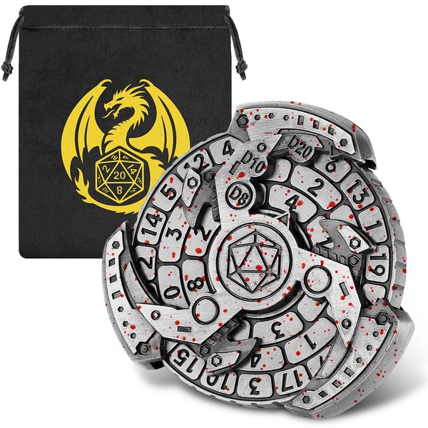 DND Wheel Cube Spinner, Fingertips Gyro, 7-in-1 Metal D&D Dice,