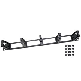 HMF 66455-02 Manoeuvring Panel for Server Cabinet, 19 Inch, 1 U, 5 Guide Brackets, Black