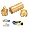 Fournyaa Emergency Pill Case, Waterproof Portable Keychain Pill Holder for