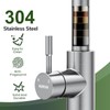 Kitchen Faucet With Pull Down Sprayer, Hurran Brushed Nickel Water
