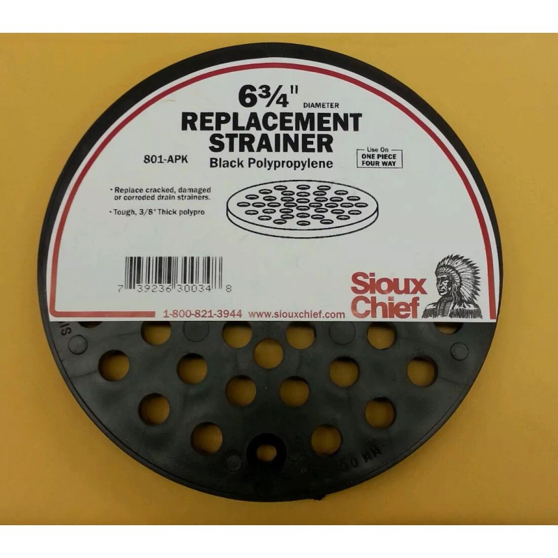Sioux Chief Floor Drain Cover 6-3/4 " Dia x 3/8