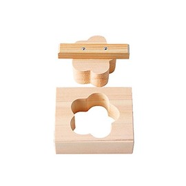 Yamako Onigiriya Shushi Sushi Type Hinoki Monogato, Flower, Approx. 3.5 x 3.0 x 1.2 inches (9 x 7.5 x 3 cm)