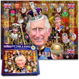 King Charles III Coronation Puzzle Worthy for a King by Mike Jupp - 1000 Piece Puzzle - Coronation Memorial - The Royals Story Puzzle