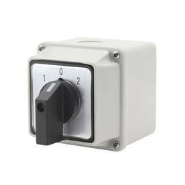 Universal Changeover Selector Switch, with Waterproof Box, 3 Positions 12 Terminals, Power Transfer Switch, LW26-20/3 440V 20A Motor Generators, Rotary Cam Selector