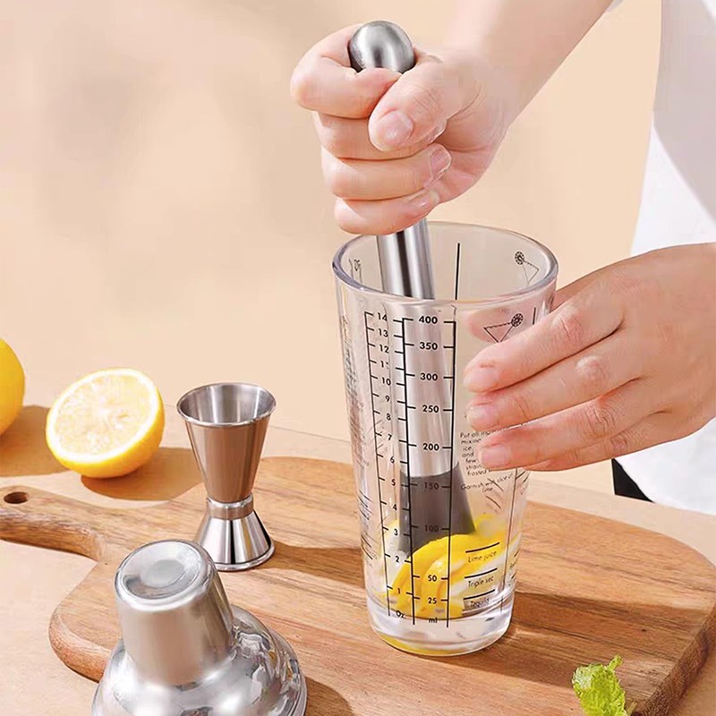 Wikimo Stainless Steel Cocktail Shaker with Bar Accessories (A -