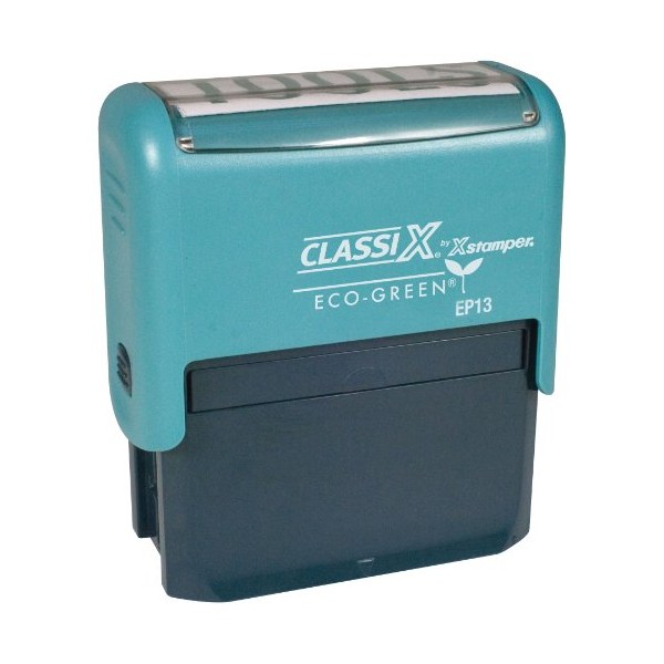 Xstamper Classix P13 ECO Green Self-Inking Plastic 4 line Business