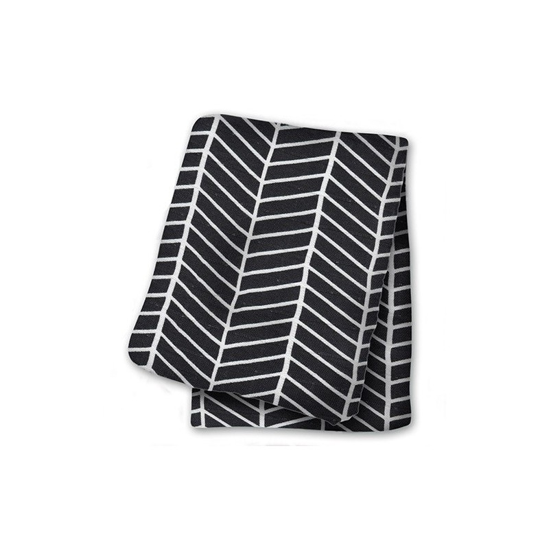 Lulujo Bamboo Muslin Swaddling Blanket, Herringbone