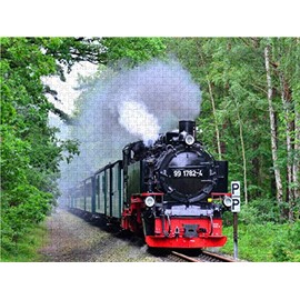 CALVENDO Silvia OTT Puzzle with the Steam Train Over Rügen 1000 Pieces Size 64 x 48 cm Photo Puzzle Picture