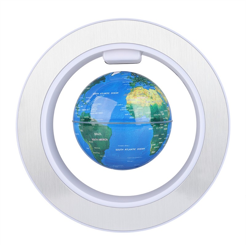 4in O Shape Magnetic Levitation Floating Globe Rotating Magnetic Globes
