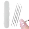 CVNRCLP Professional 4-Piece Nail Art Dotting Tool Set - Stainless