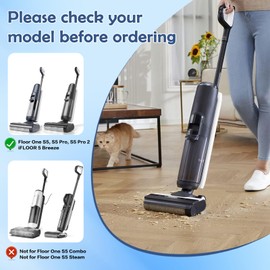 YUEYEE S5 Replacement HEPA Filter and Brush Roller Set for Tineco Floor ONE S5 PRO & S5 PRO 2 & iFLOOR 5 Breeze - Complete Cordless Wet Dry Vacuum Cleaner