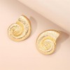 Big Seashell Stud Earrings for Women Gold Plated Hypoallergenic Fashion