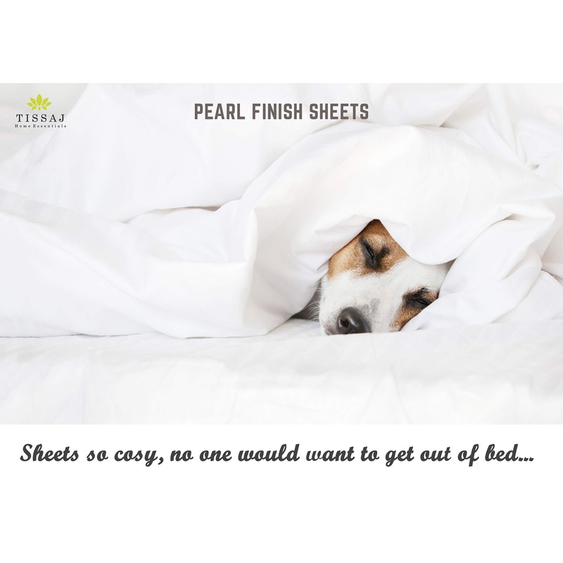 Tissaj Organic Cotton Sheets Queen Size – White – GOTS