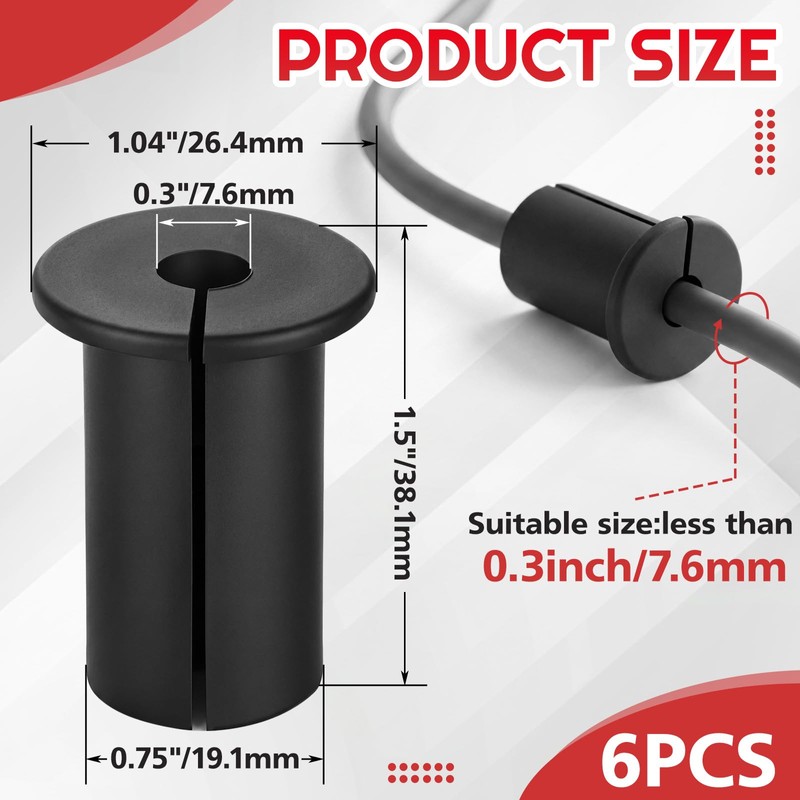 Innconee 6 Pcs Wall Grommets 3/4 Inch Compatible with Starlink,