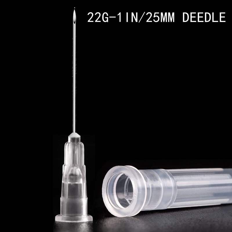 100Pack 22Ga 1Inch/25mm with Cap Dispensing Needle Accessories Disposable Lab