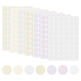 HARFINGTON 7 Sheets Screw Hole Covers Sticker 21mm 54 in 1 Self Adhesive Screw Covers Caps Waterproof Dustproof Sticker PVC for Wall Cabinets Desk Screws Furniture Repairing, 7 Colors