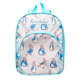 William Lamb Children's Kids Premium Quality Dual Pockets School Backpack Multi Characters Beige/Blue PR