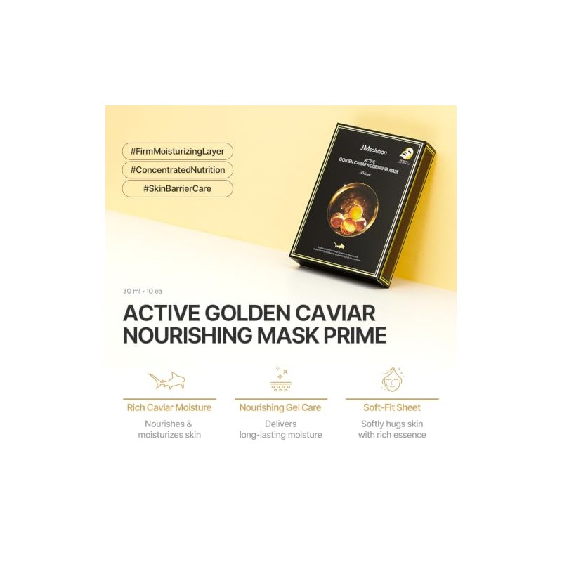JMsolution Mascarilla Nutritiva Active Golden Caviar - Mascarilla Facial Coreana