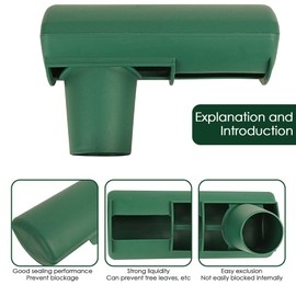 SHIDOW Garden Water Protection, Water Filter Cover for Lawn, Yard, Drainage, Garden Water Guard (2Pcs Green)