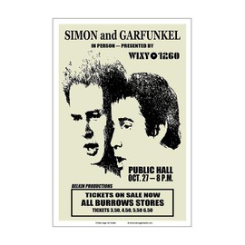 Simon And Garfunkel 1968 Cleveland Concert Poster