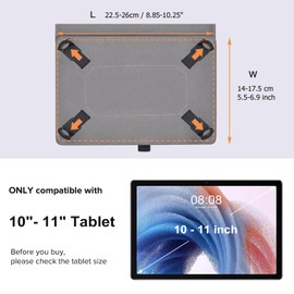 DLveer Universal Case for HotLight Tablet 10 Inch/SGIN Tablet/TPZ Tablet/Fullant Tablet/Lville Tablet/Mouikei Tablet, Multi Viewing Angle PU Leather Protective Case for 10-11 Inch Tablet Case, Black