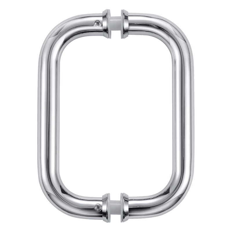 Ranbo Polished Chrome 6" （CTC） Tubular Back-to-Back Shower Door Handle，3/4"