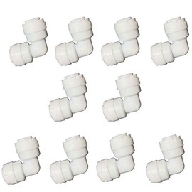 YZM Quick Connect fittings RO Water Filters Pack of 10 (Elbow,3/8" Tube OD)