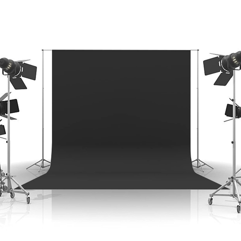 xisho Black Screen Backdrop 6.6×5ft Portrait Background 100% Polyester Collapsible