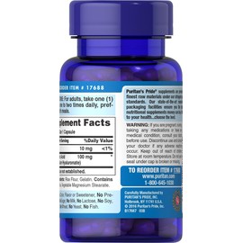 Puritan's Pride Hyaluronic Acid 100Mg, Skin Hydration, 60 Rapid Release Capsules