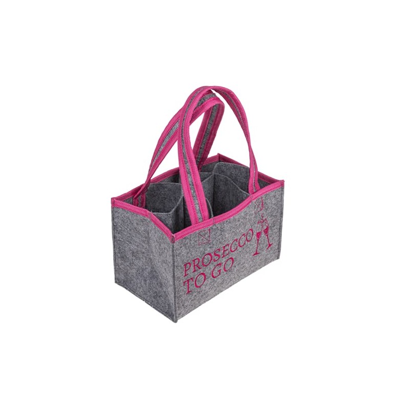 mucHome Prosecco To Go Women's Felt Handbag for 6 Bottles