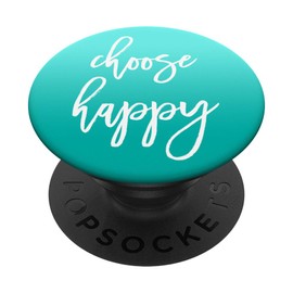 Choose Happy Quote Teal Ombre Gradient Gift Girls College