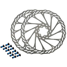 Gymforward 2pcs Mountain Bike Avid Rotors 203mm Disc Brake Rotors Stainless Steel Rotors with Free 12 Bolts (203MM)