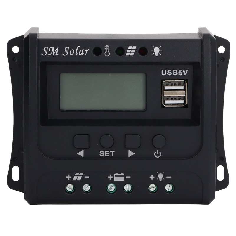 Solar Panel Controller 3 Stage PWM Charging Intelligent Microcontroller ABS
