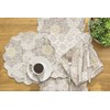 C&F Home Elaina Medallion Grey Reversible Cotton Quilted Table 14"