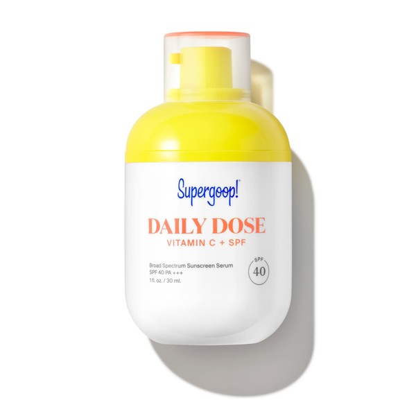 Supergoop! Daily Dose Vitamin C + SPF 40 PA+++, 1 fl oz - Broad Spectrum Sunscreen Serum - Helps Visibly Brighten Skin & the Appearance of Dark Spots - For All Skin Types