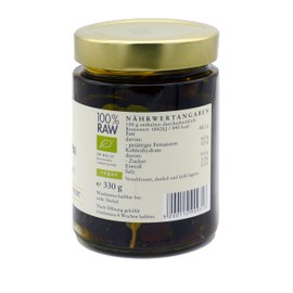 Vita Verde Organic Kalamata Olives with Core in Olive Oil, Mediterranean 330 g