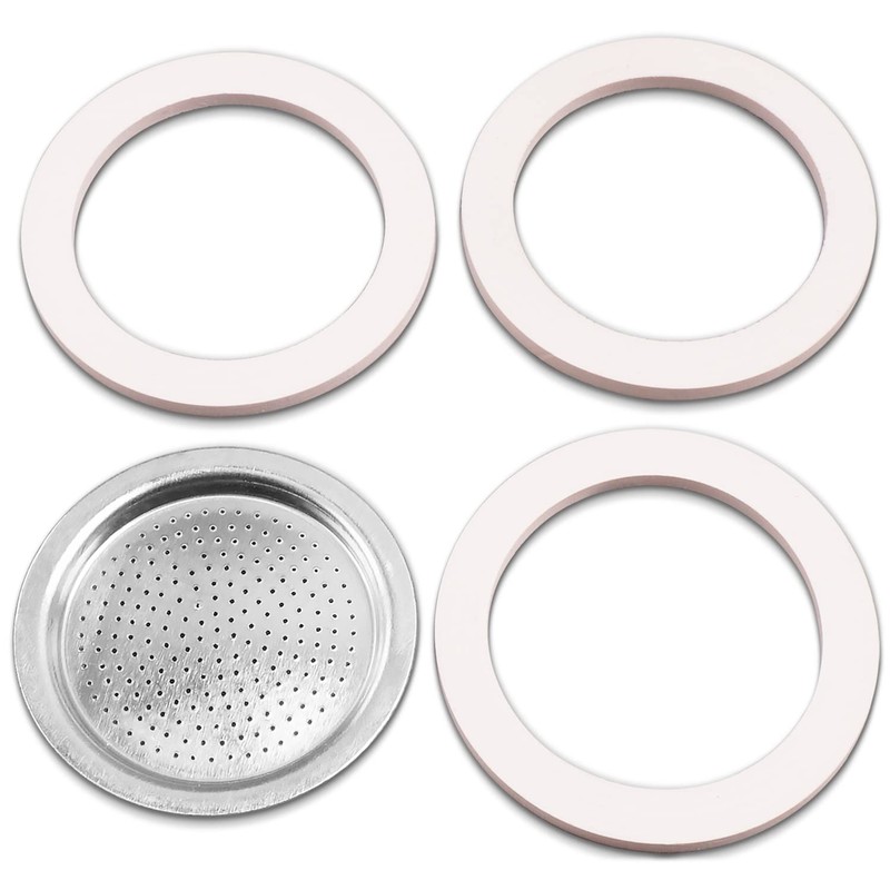 VIOKS 3x Sealing Ring Espresso Maker + Espresso Strainer Insert